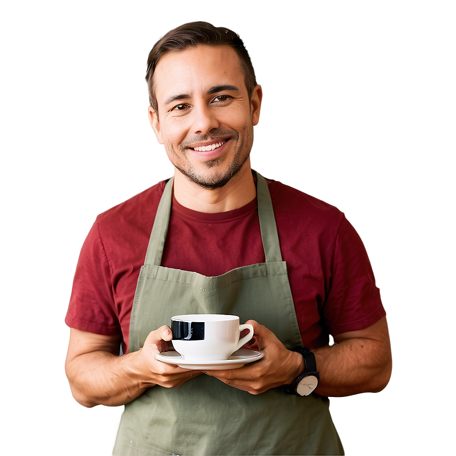 Enthusiastic Barista Portrait Png Vqp7 PNG Image