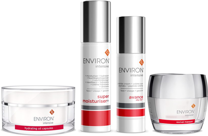 Environ Skincare Products Lineup PNG Image