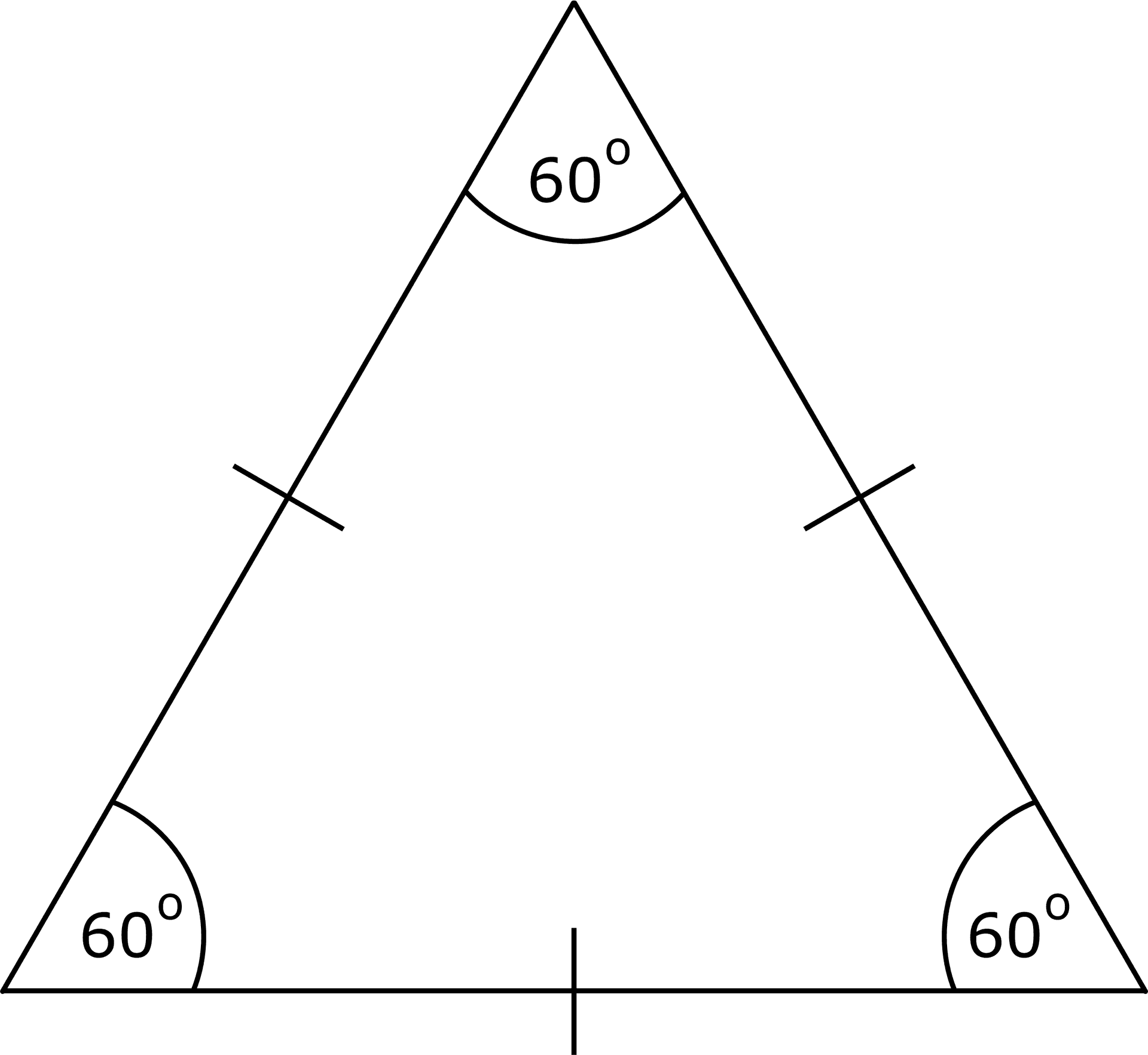 Equilateral Triangle60 Degrees Angles PNG Image