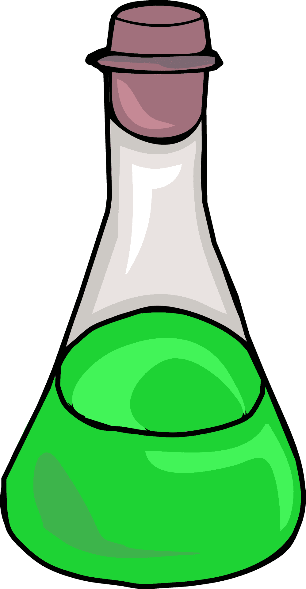 Erlenmeyer_ Flask_ Cartoon PNG Image