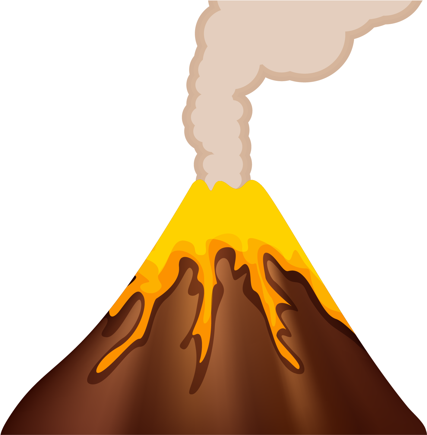 Erupting Volcano Illustration PNG Image