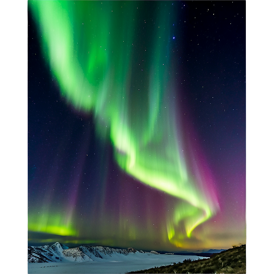 Ethereal Aurora Over Canyons Png Xwh PNG Image