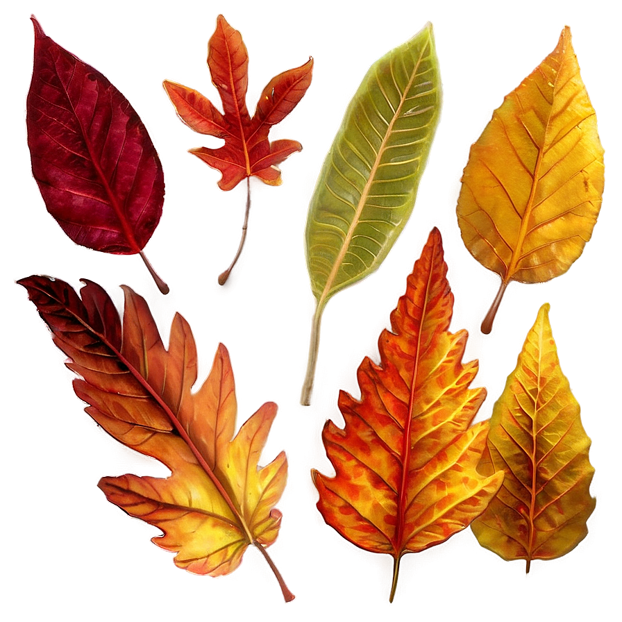 Ethereal Autumn Leaves Png Cec56 PNG Image