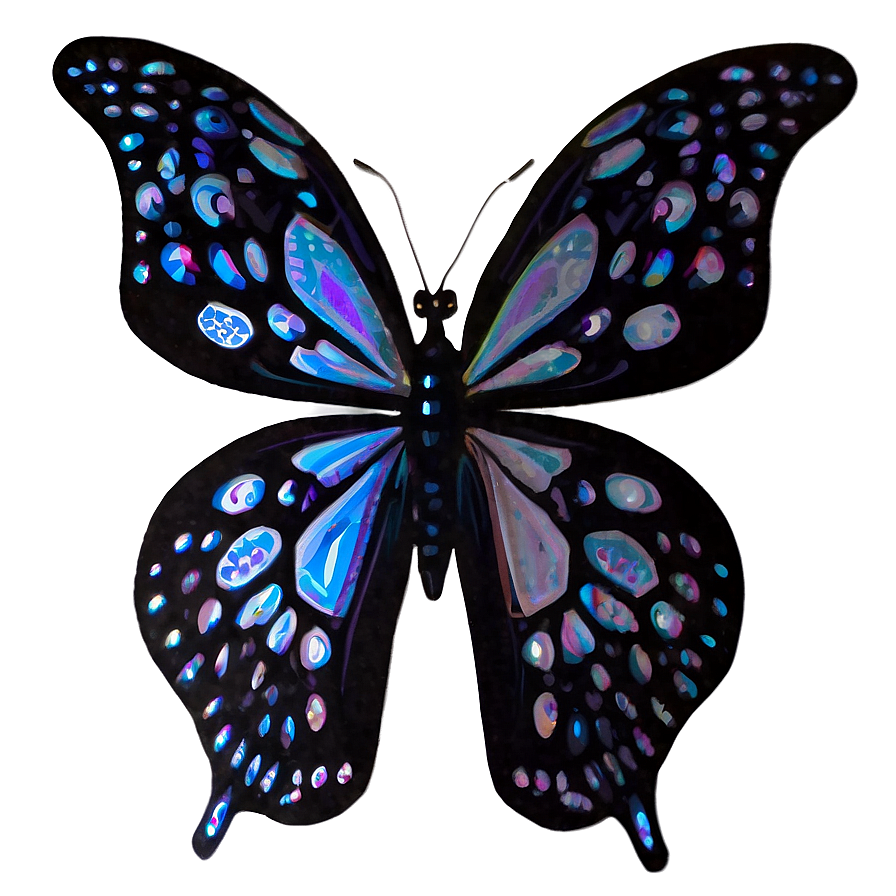 Ethereal Black Butterfly Png 06252024 PNG Image