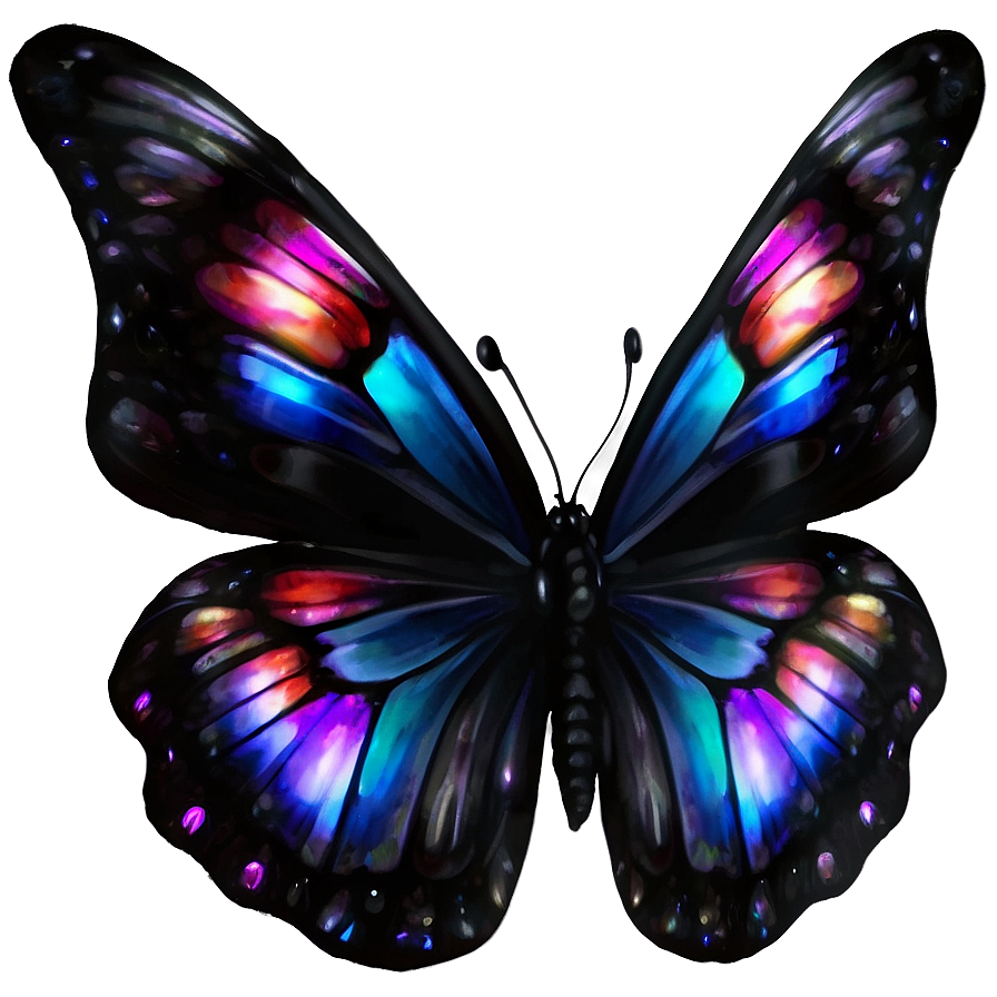 Ethereal Black Butterfly Png Fej46 PNG Image