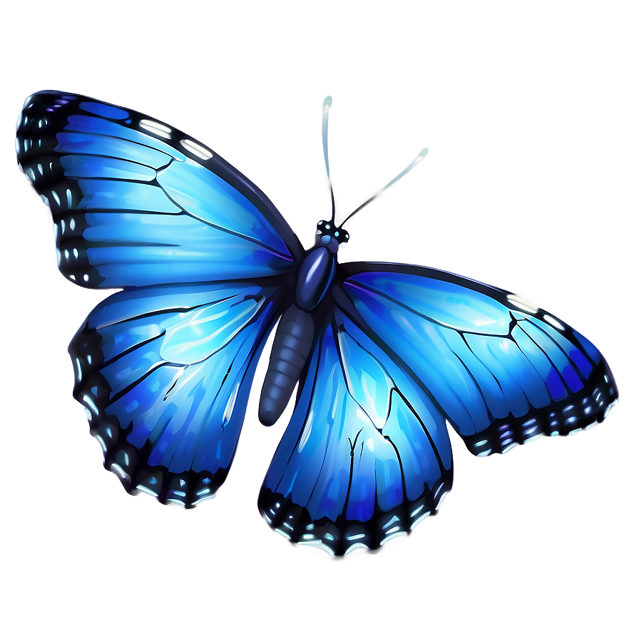 Ethereal Blue Butterfly Png 72 PNG Image