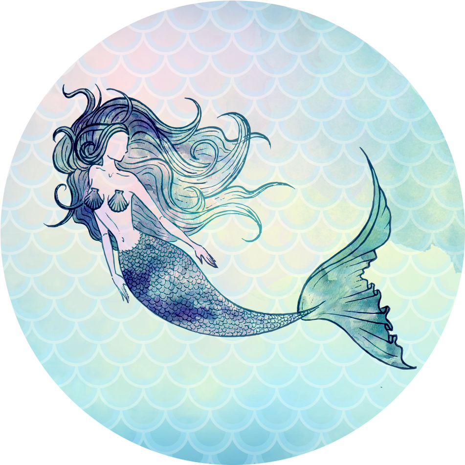 Ethereal Mermaid Illustration PNG Image