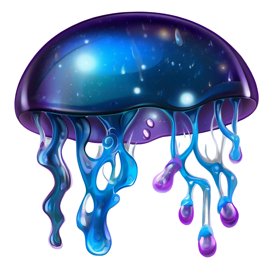 Ethereal Moon Jelly Artwork Png Qed PNG Image