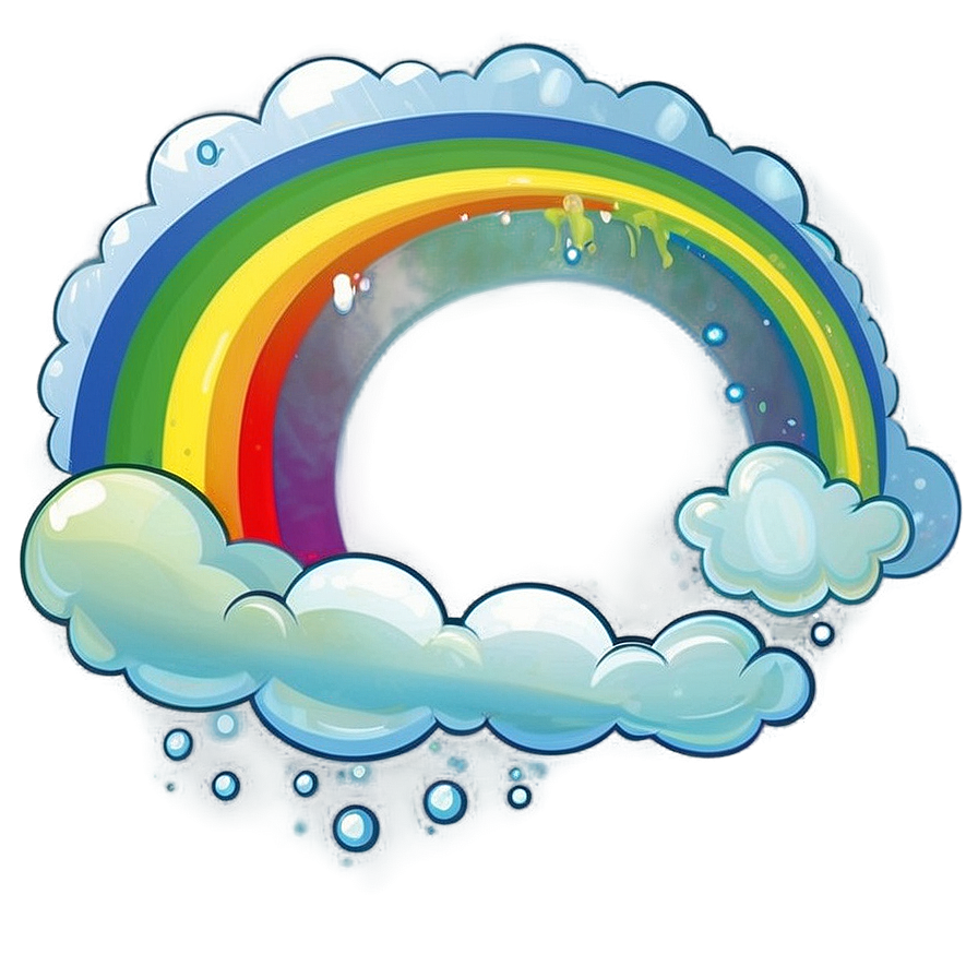 Ethereal Rainbow With Clouds Png 5 PNG Image