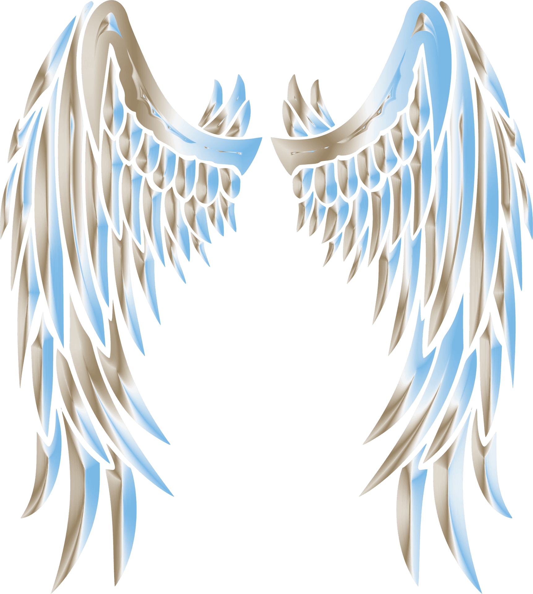 Ethereal Wings Sky Background PNG Image