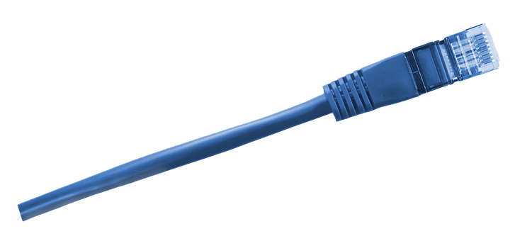 Ethernet Cable Isolatedon Black PNG Image