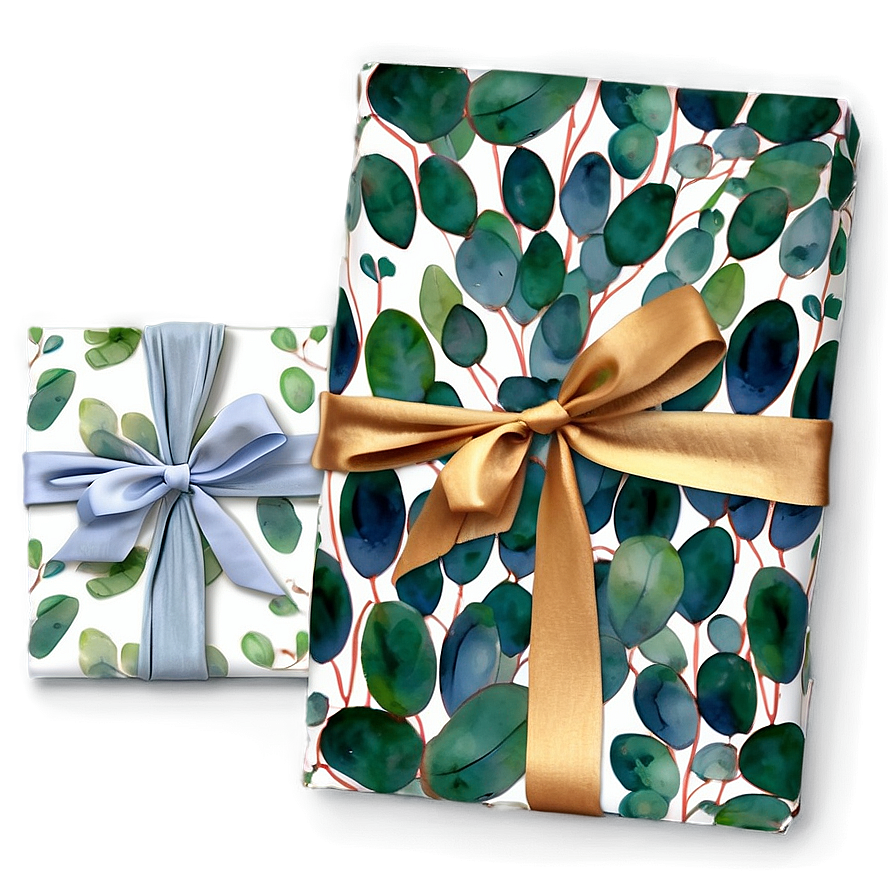 Eucalyptus Watercolor Gift Wrap Png Jix38 PNG Image