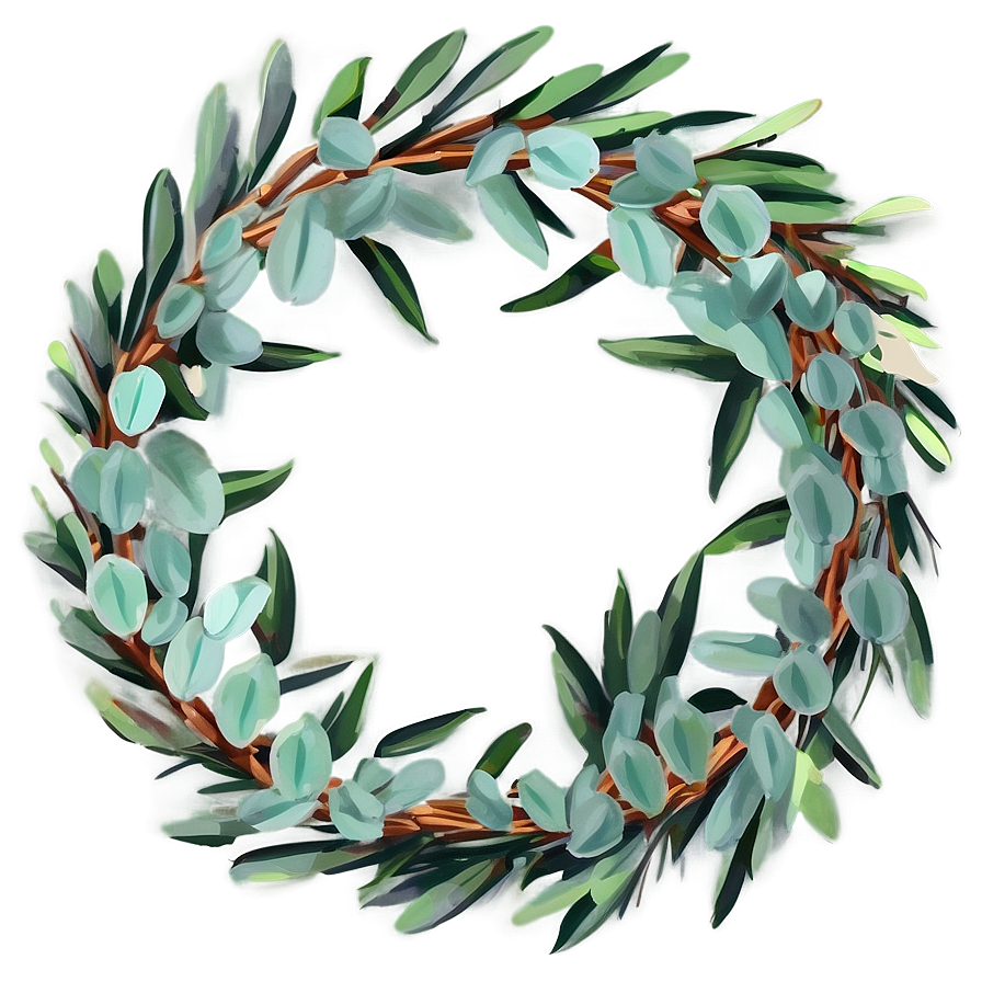 Eucalyptus Wreath Clipart Png Qgc12 PNG Image