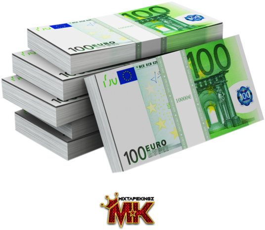 Euro Currency Stacks3 D Render PNG Image