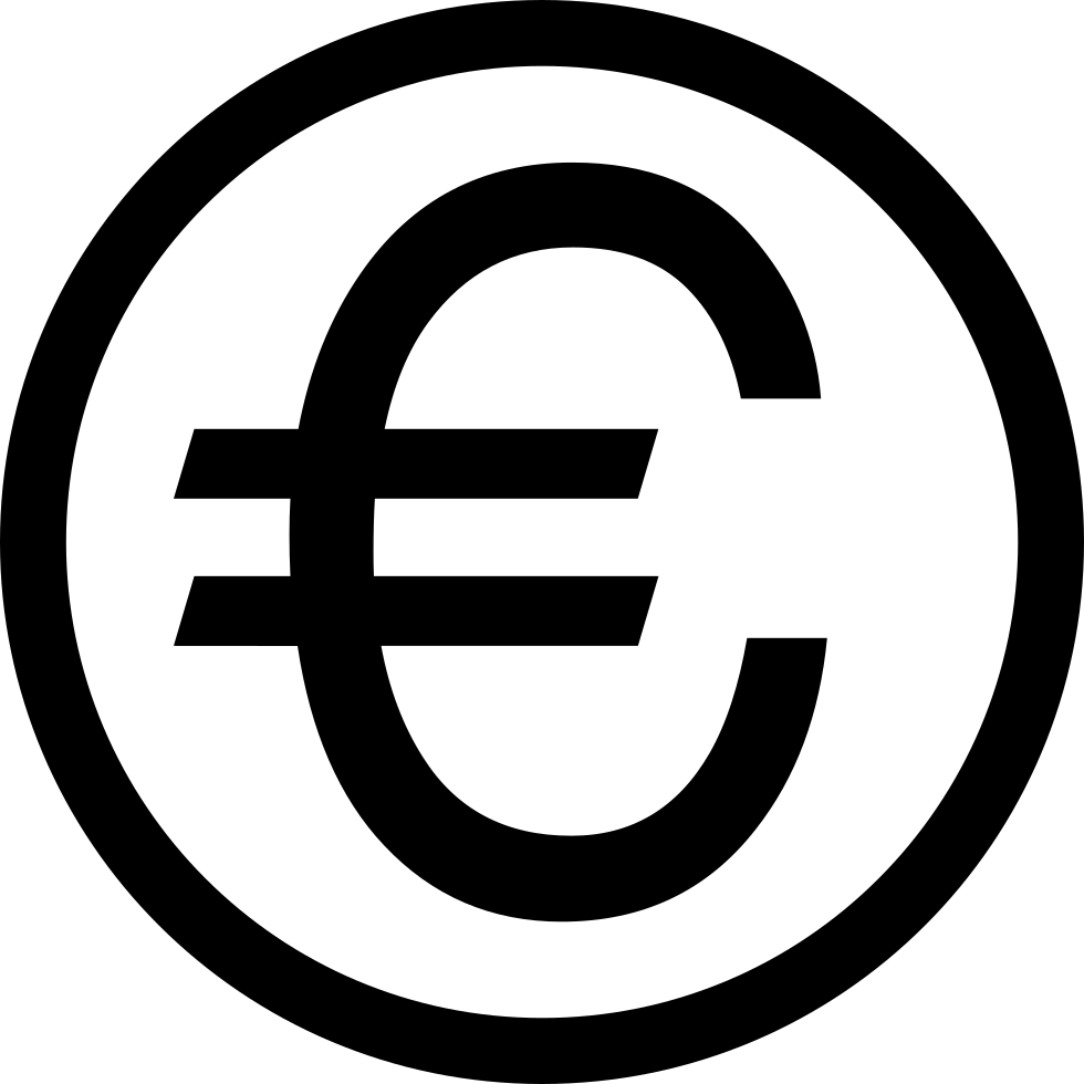 Euro Currency Symbol Graphic PNG Image