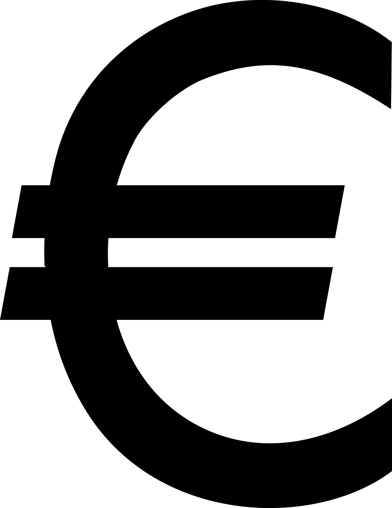 Euro Currency Symbol Vector PNG Image