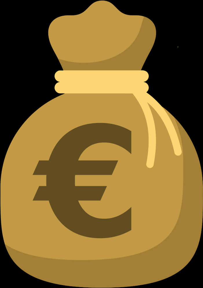 Euro Money Bag Icon PNG Image