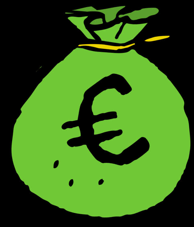 Euro Money Bag Illustration PNG Image