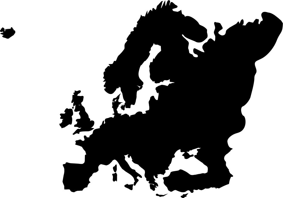 Europe Outline Map PNG Image