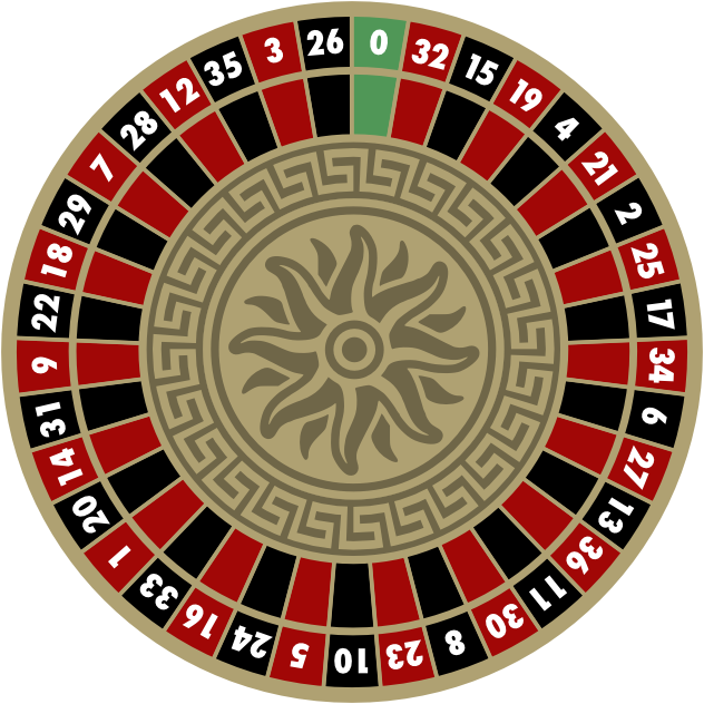 European Roulette Wheel Layout PNG Image