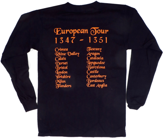 European Tour Black T Shirt13471351 PNG Image