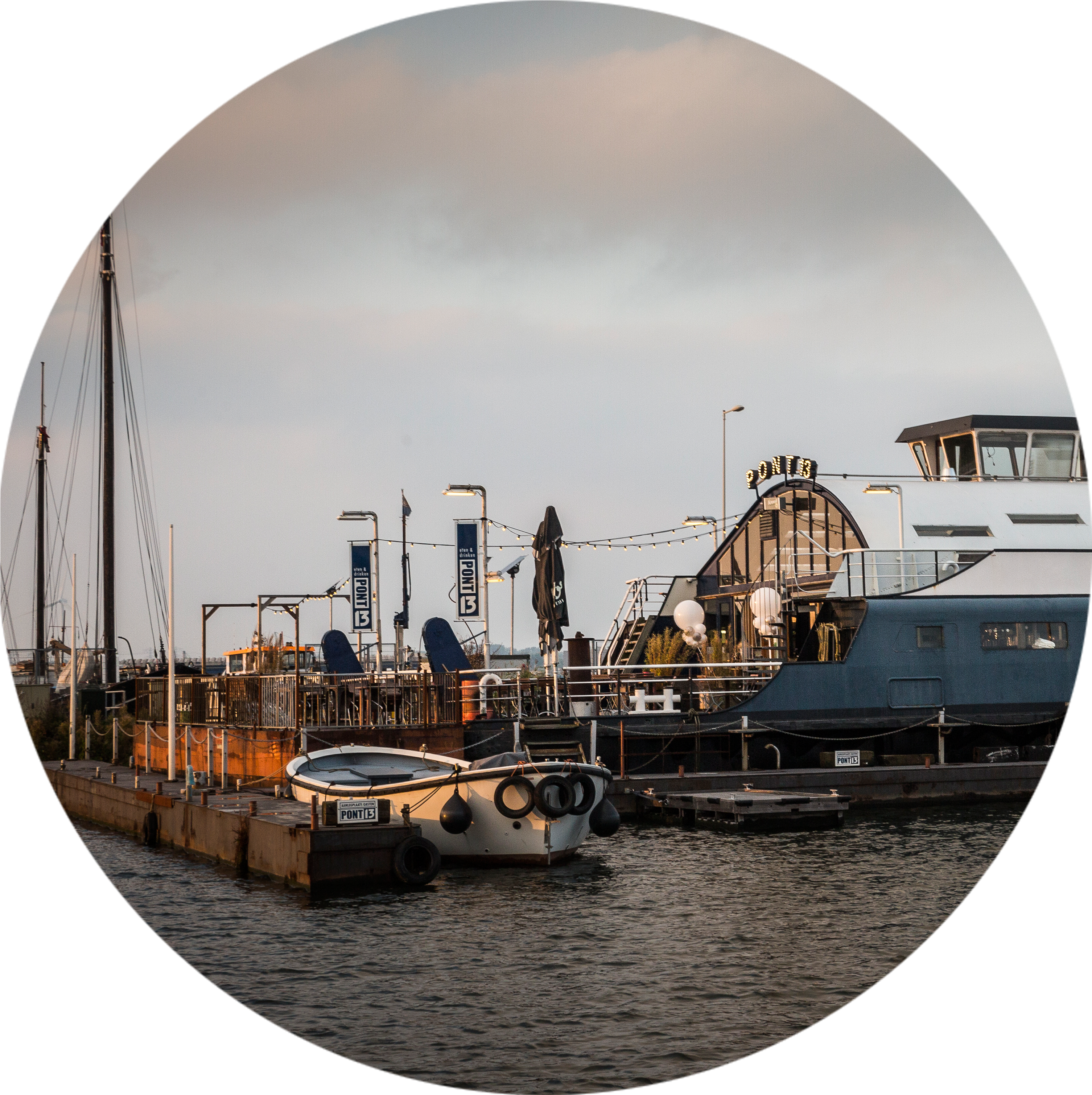 Evening Marina Dock Scene PNG Image