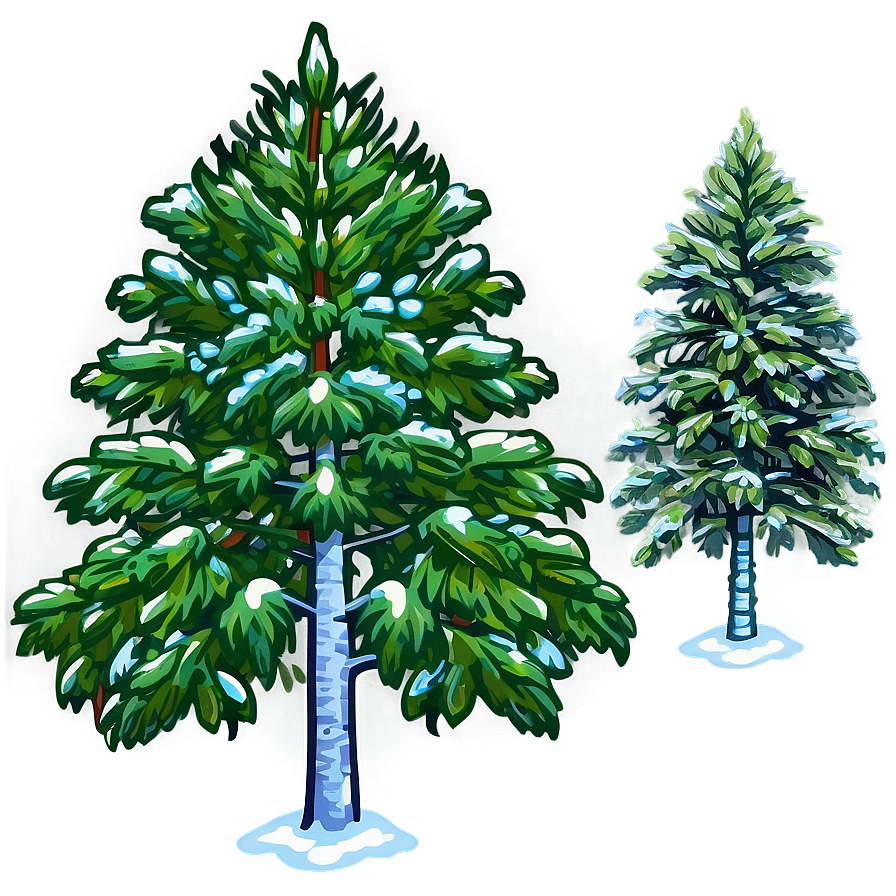 Evergreen Tree In Forest Png Rqi PNG Image