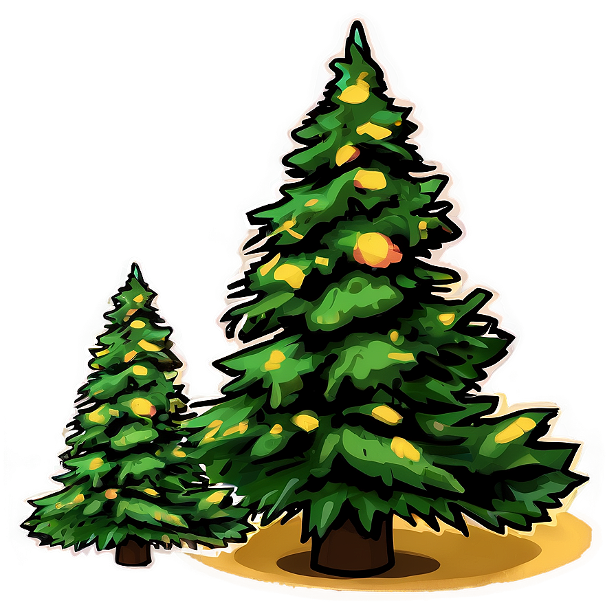 Evergreen Tree Sunset Png Hsr PNG Image