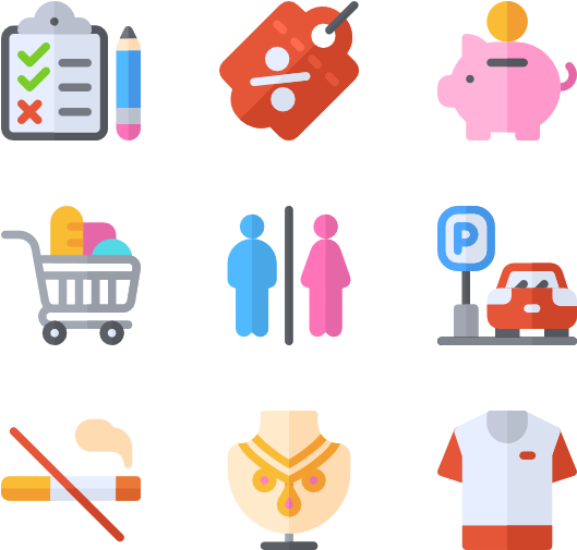 Everyday Icons Collection PNG Image