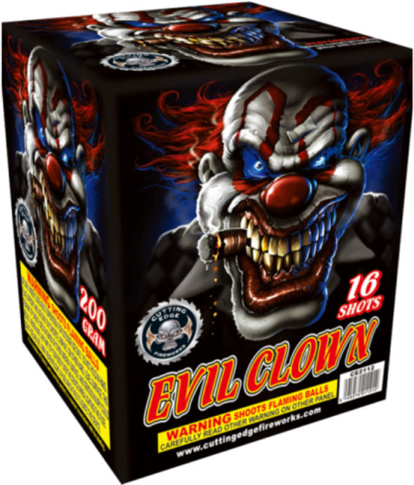 Evil Clown Fireworks Packaging PNG Image