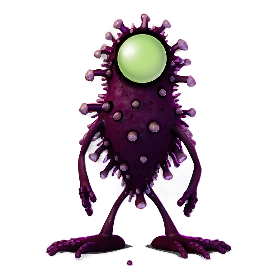 Evil Virus Cartoon Character Png 06282024 PNG Image