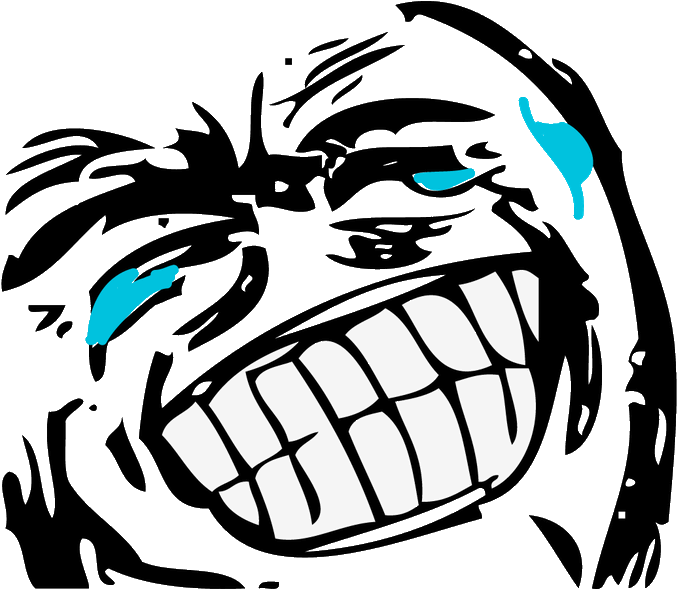 Exaggerated Laugh Cartoon Face PNG Image