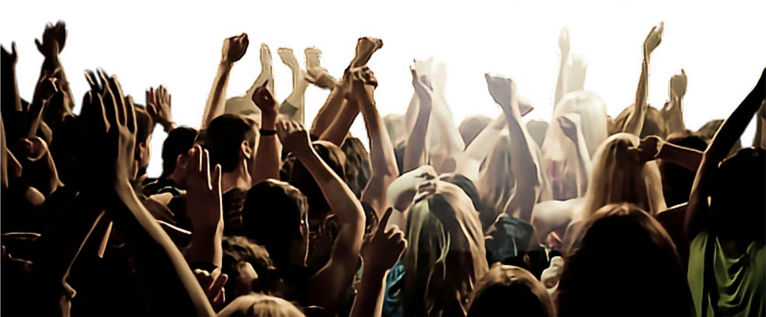 Excited Crowd Cheering Concert PNG Image