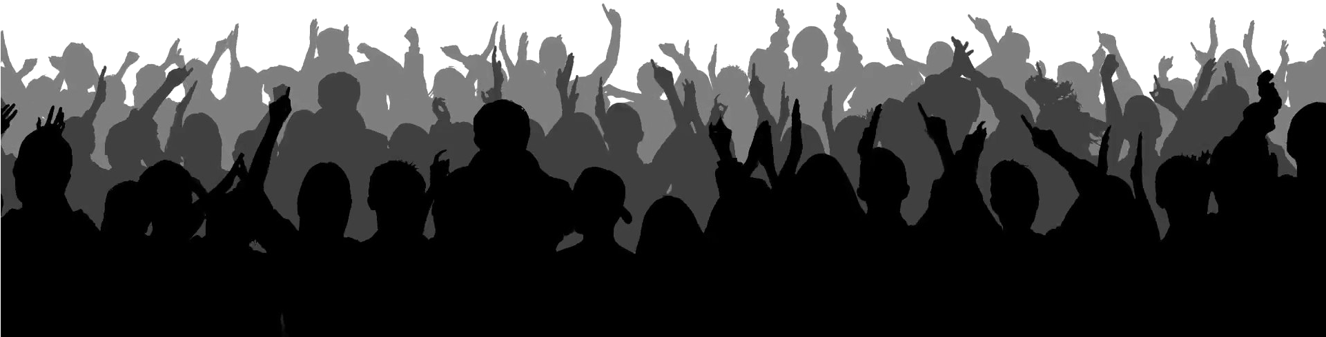 Excited Crowd Silhouette.png PNG Image