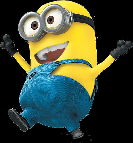 Excited Minion Character PNG Image