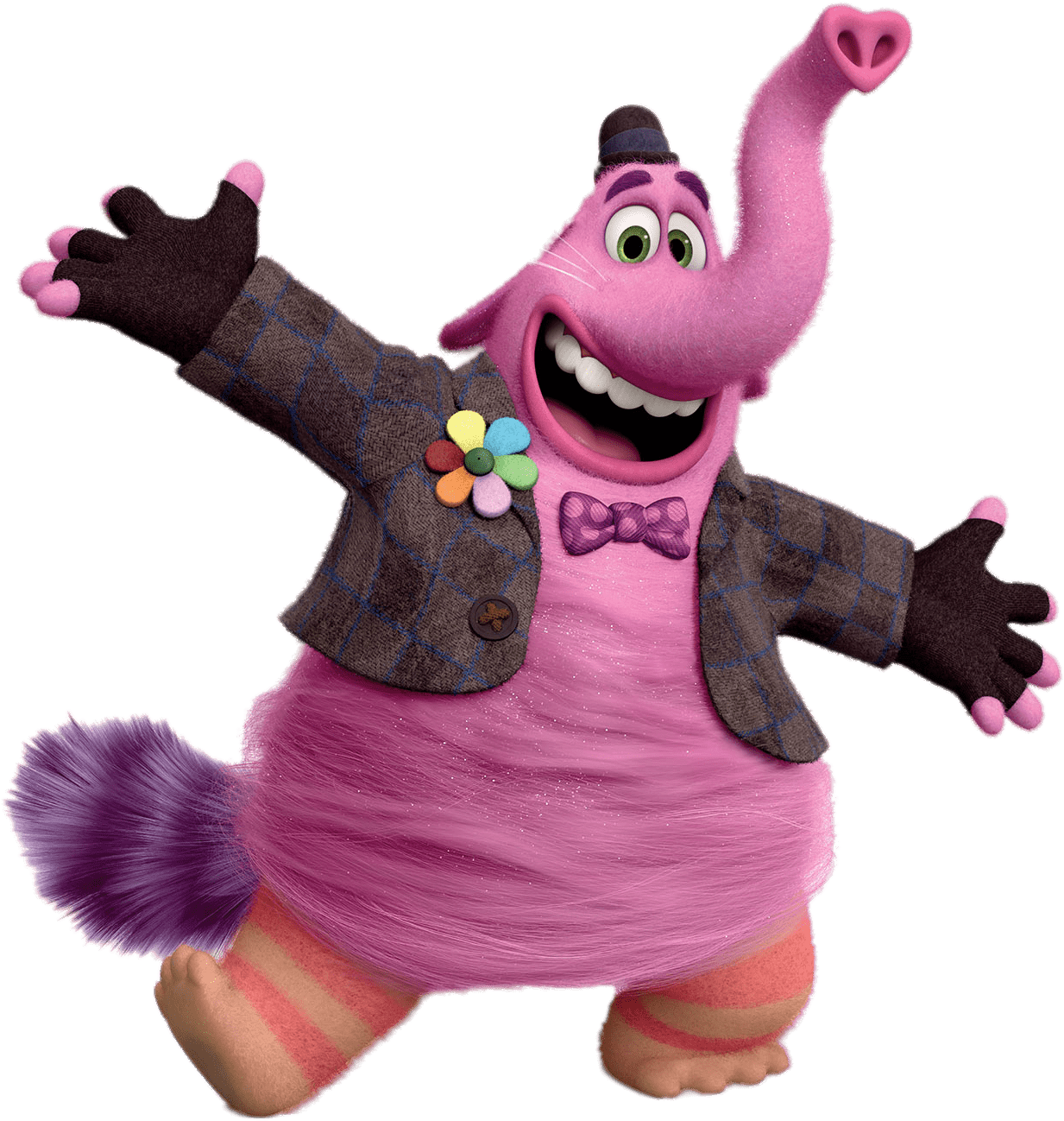 Excited Purple Monster PNG Image