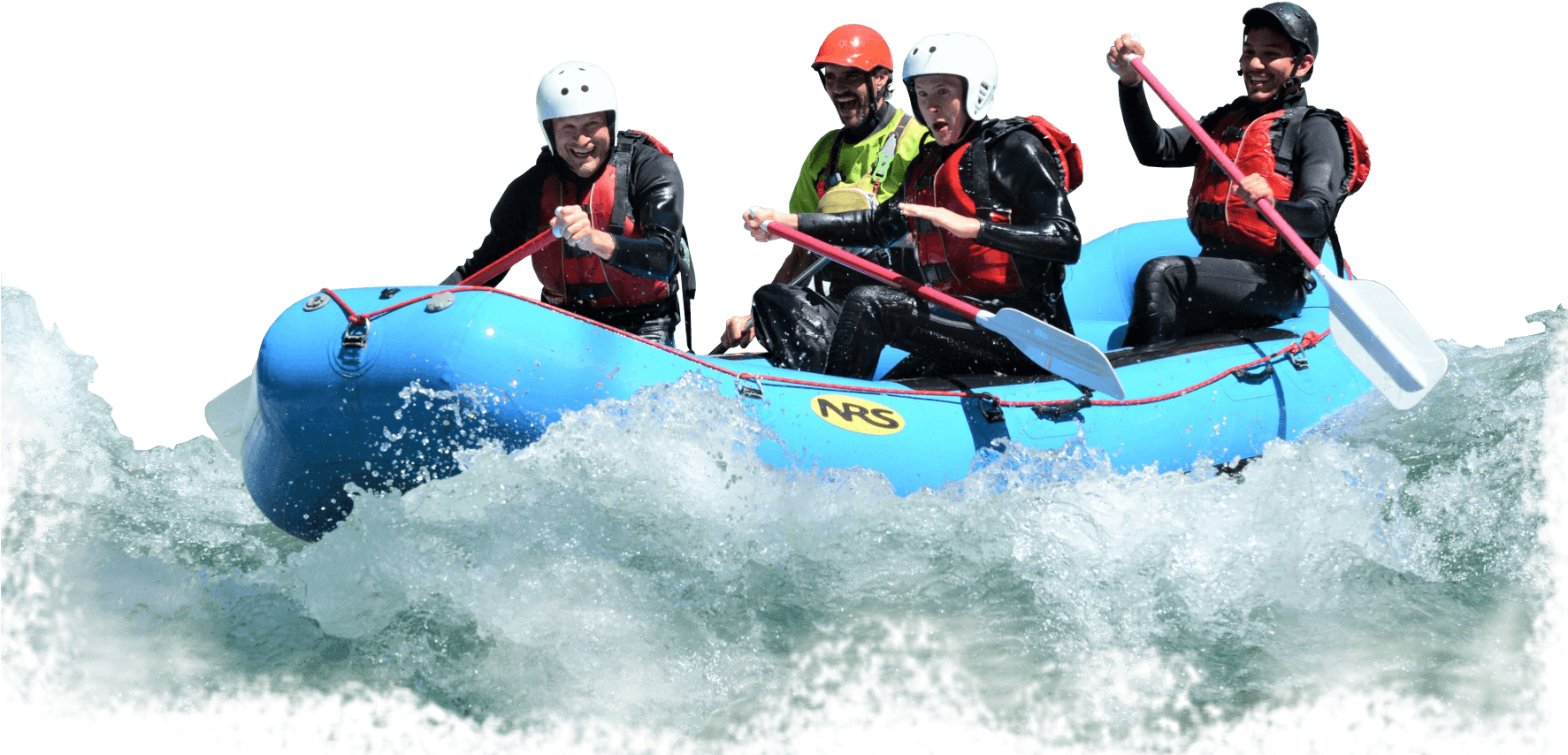 Exciting White Water Rafting Adventure PNG Image