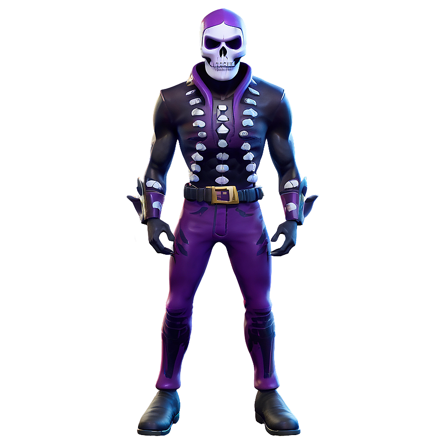 Exclusive Fortnite Purple Skull Trooper Png 06202024 PNG Image