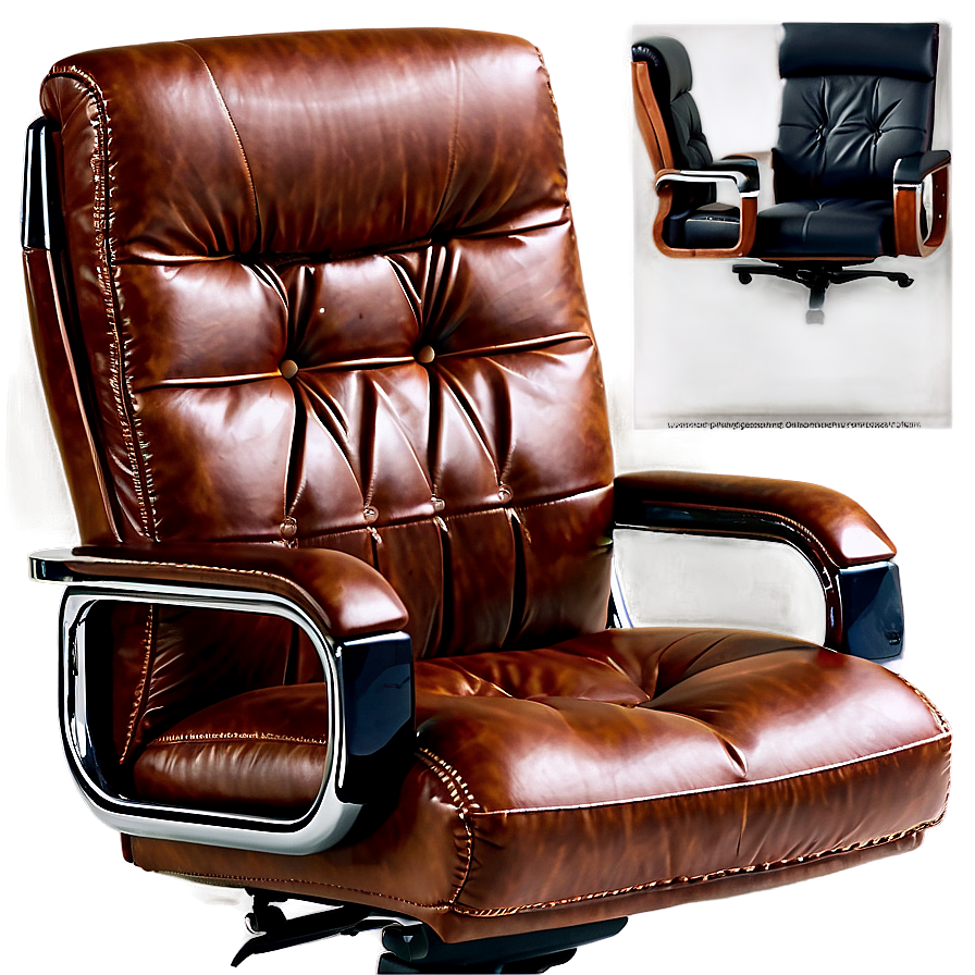 Executive Leather Office Chair Png Tat PNG Image