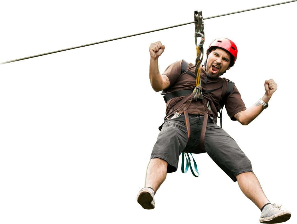 Exhilarated Climber Celebrating Success PNG Image