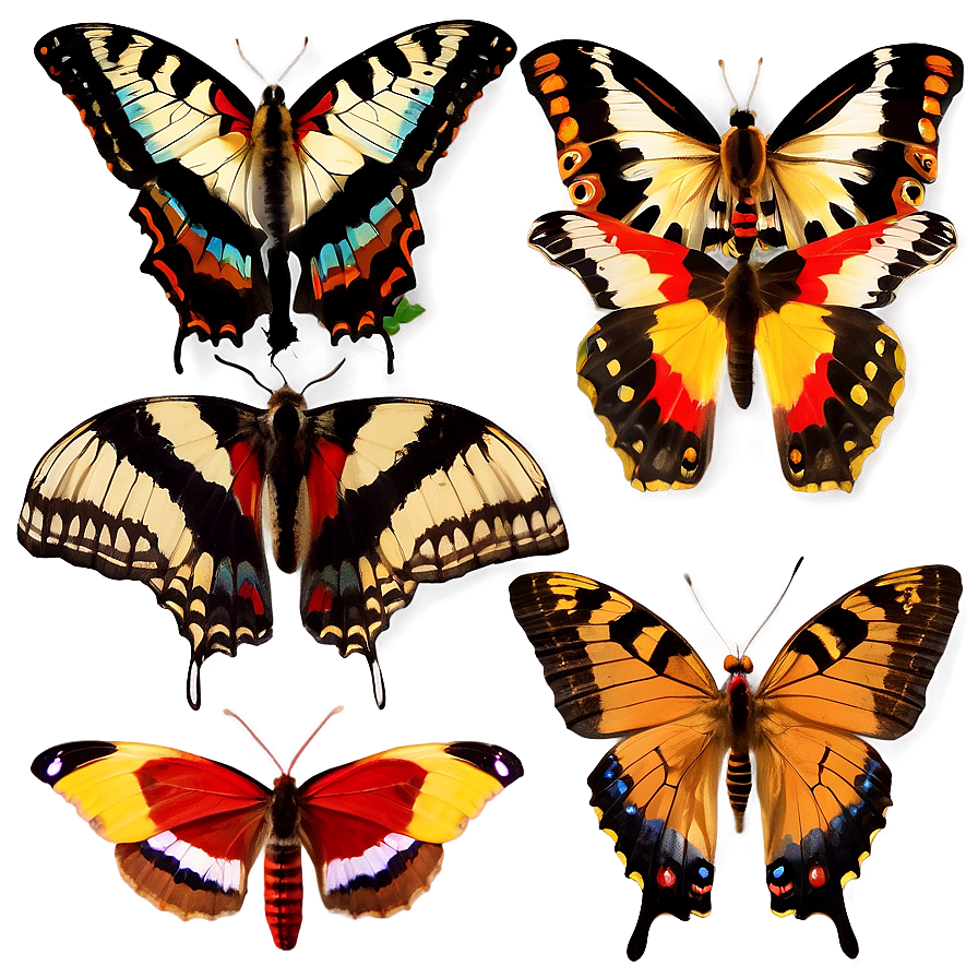 Exotic Butterfly Display Png Gxt PNG Image