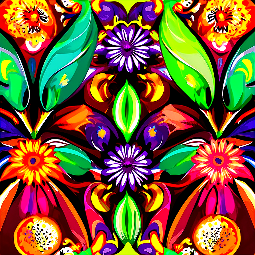 Exotic Floral Pattern Png Jtr33 PNG Image