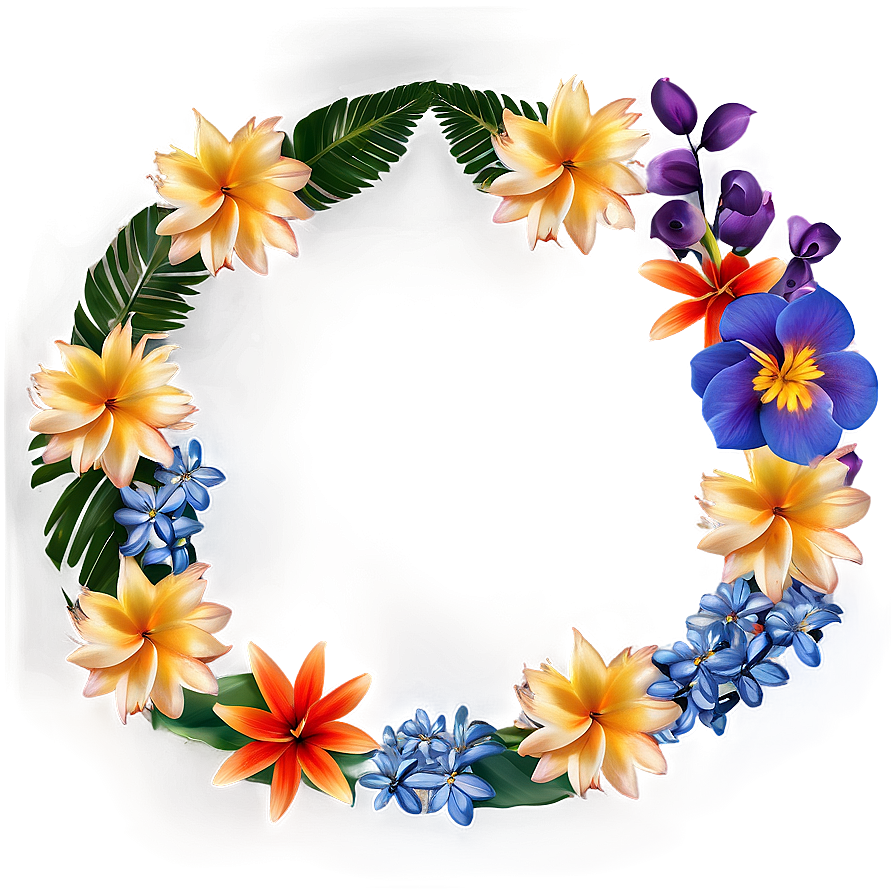 Exotic Flower Circle Png Ekg PNG Image