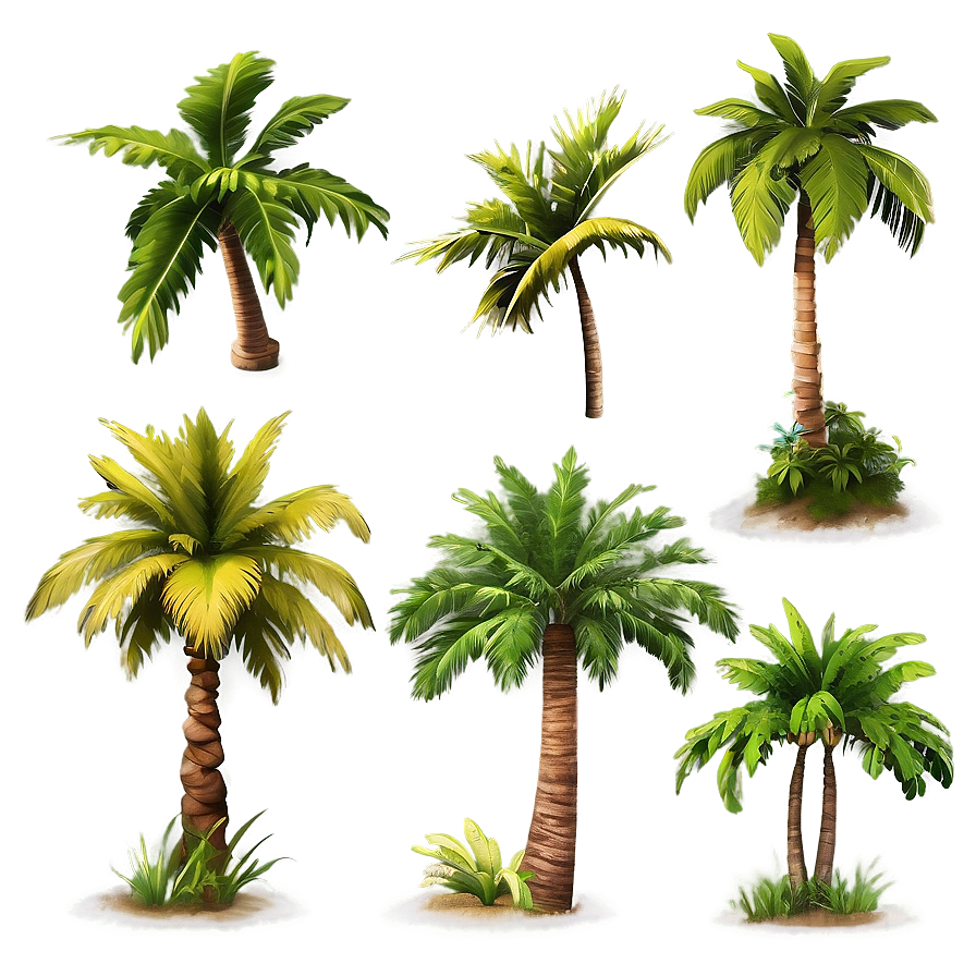 Exotic Island Palms Png 06112024 PNG Image