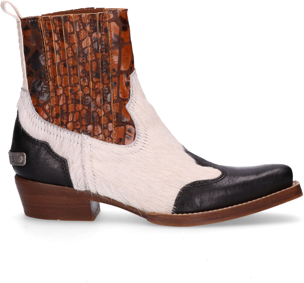 Exotic Leather Cowboy Boot PNG Image