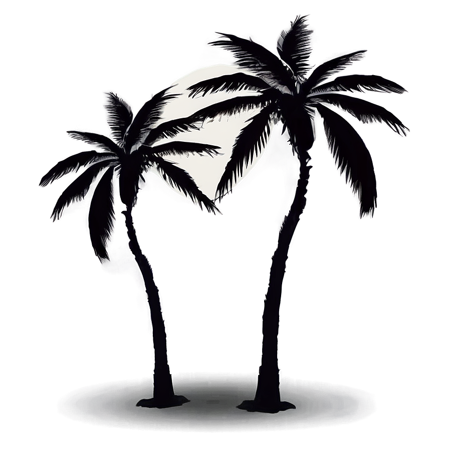 Exotic Palm Tree Silhouette Png Isi PNG Image