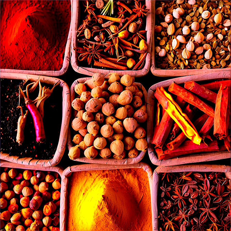 Exotic Spices Market Png Bqn PNG Image