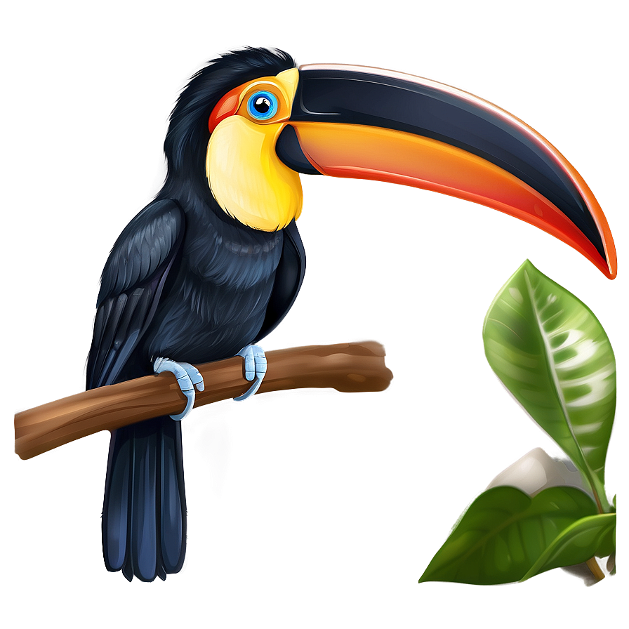 Exotic Toucan Illustration Png Koq PNG Image