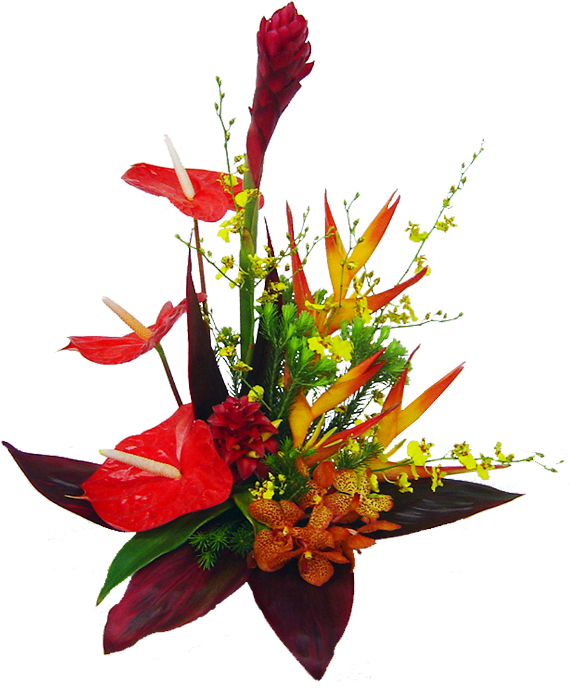 Exotic_ Tropical_ Flower_ Arrangement.png PNG Image