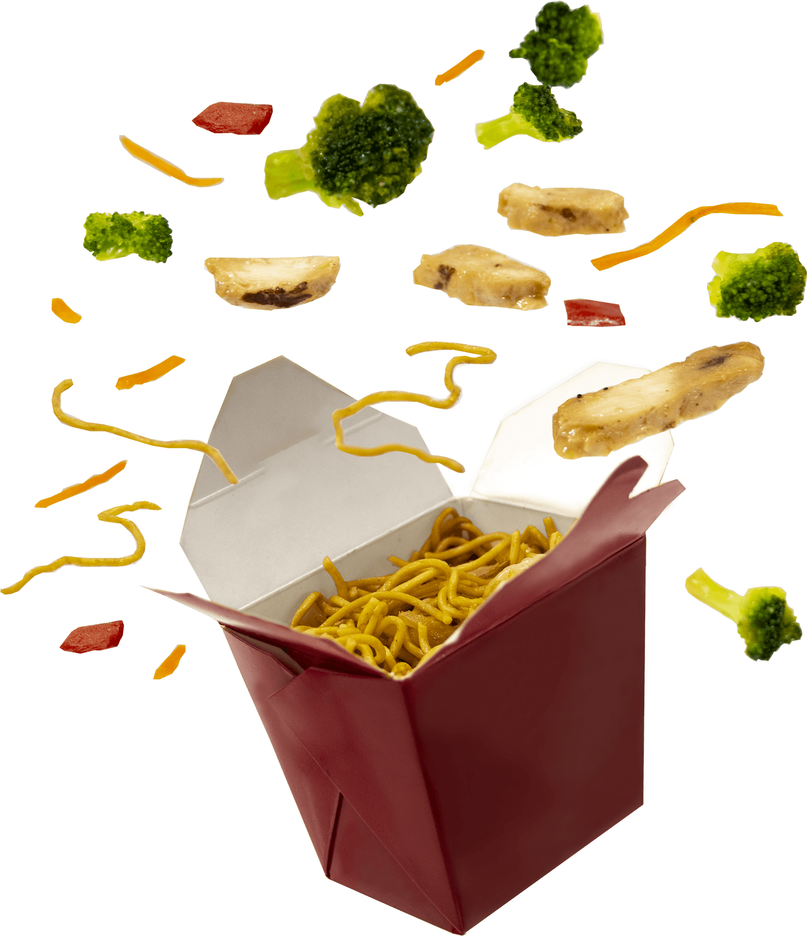 Exploding Chinese Takeout PNG Image